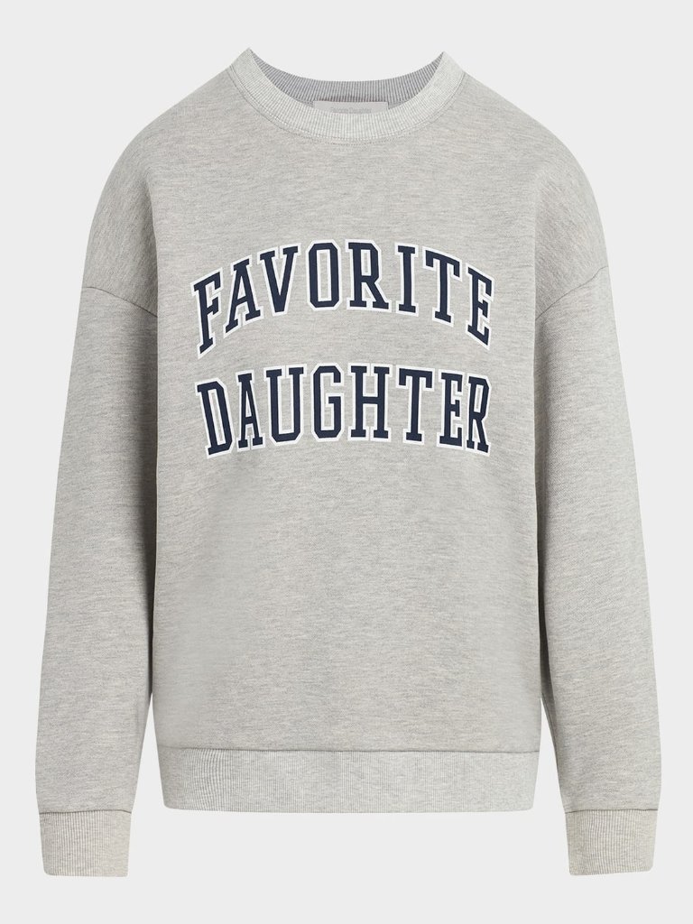 Favorite Daughter Collegiate Cotton Blend Sweatshirt Gray Size Xs